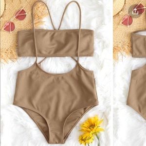 BRAND NEW! ZAFUL Bandeau two piece bathing suit